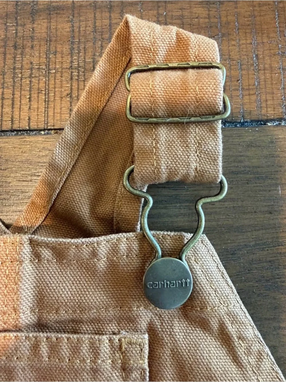 Carhartt Kids Tan Canvas Utility Overalls